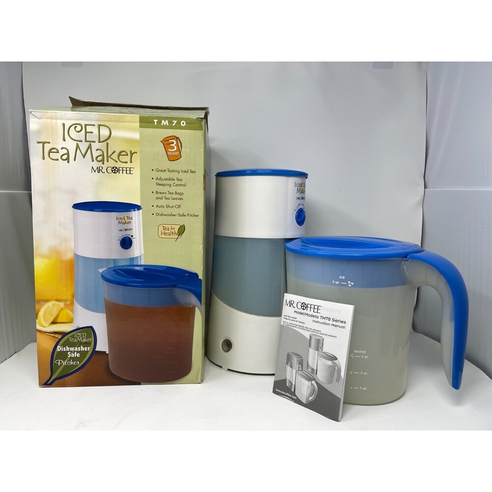 Mr. Coffee Iced Tea Maker 3 Quart Model TM70 w/ Pitcher Works w/ Box Used